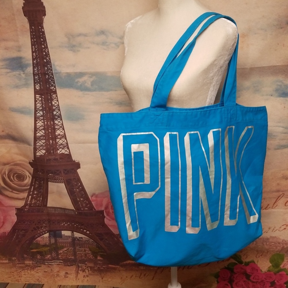 🛍 Pink VS canvas huge tote bag - Picture 1 of 6